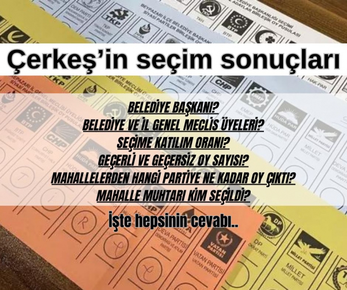 2024 ÇERKEŞ YEREL SEÇİM SONUÇLARI VE ANALİZİ