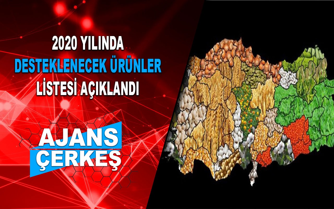 Çankırı ve İlçelerinde Desteklenen Ürünler Şu Şekilde