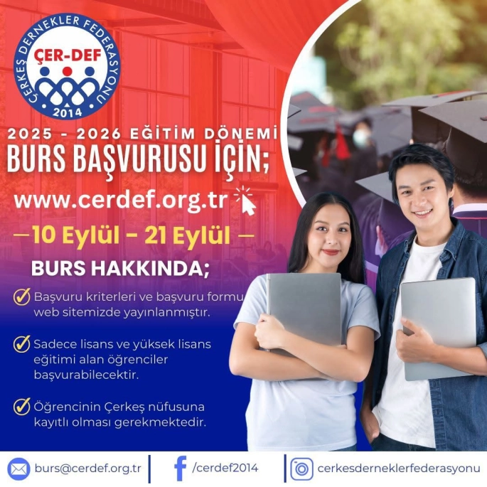 ÇERDEF BURS BAŞVURULARI BAŞLADI