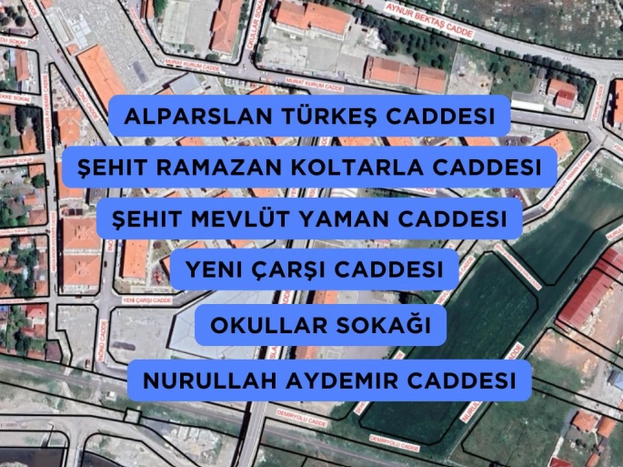 ÇERKEŞ'TE YENİ CADDE VE SOKAKLARA İSİM VERİLDİ