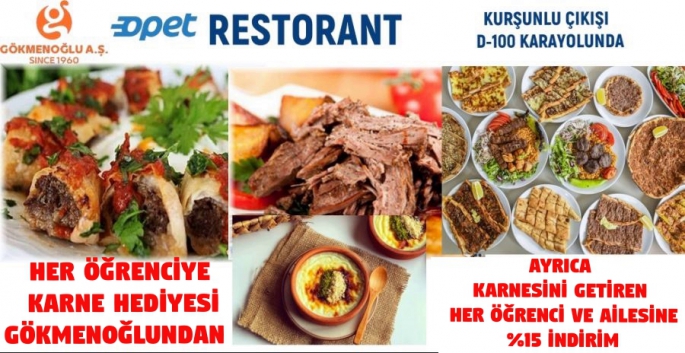 OPET GÖKMENOĞLU RESTORAN'DAN ÖĞRENCİLERE HEDİYE